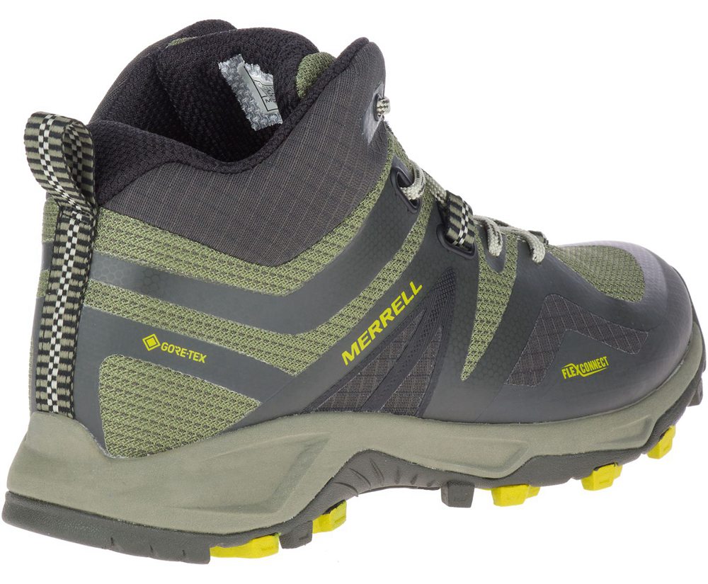 Kozaki Merrell Damskie Oliwkowe - Mqm Flex 2 Mid Gore-Tex® - 170524-FDK